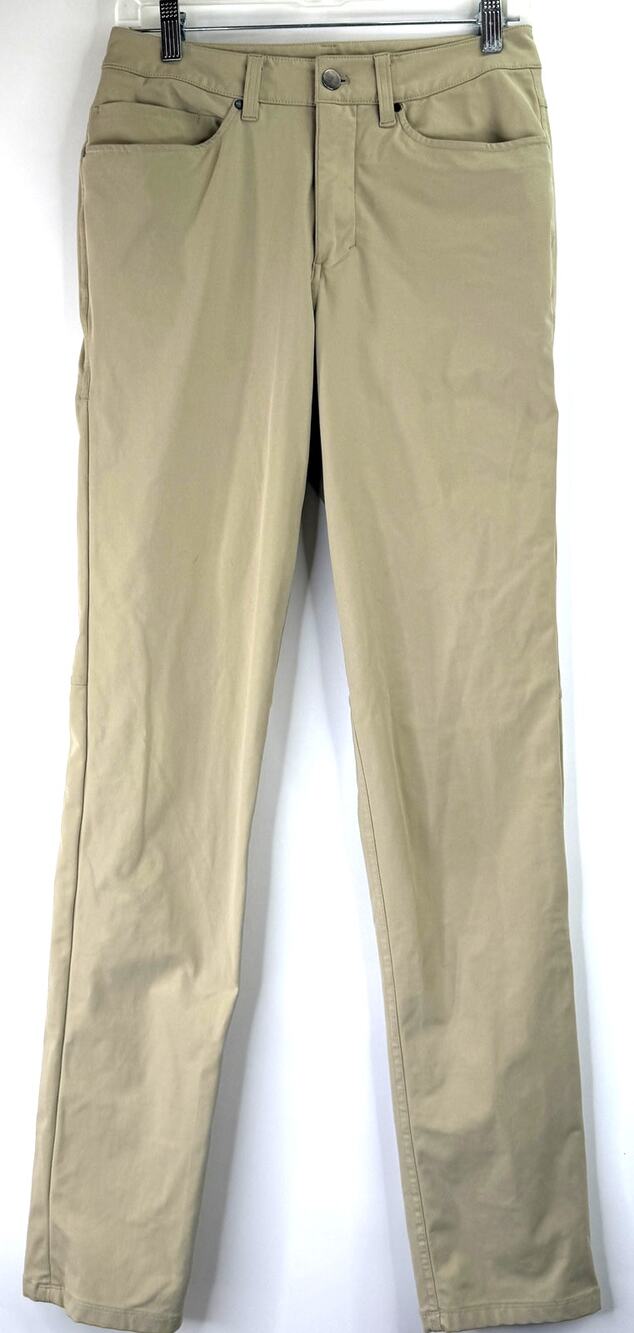 Lululemon Men's ABC Khaki ABC Slim Fit 5-Pocket Trouser Pants Size 28